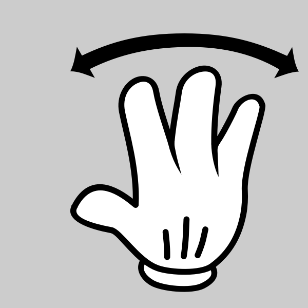 Screen hand cursor