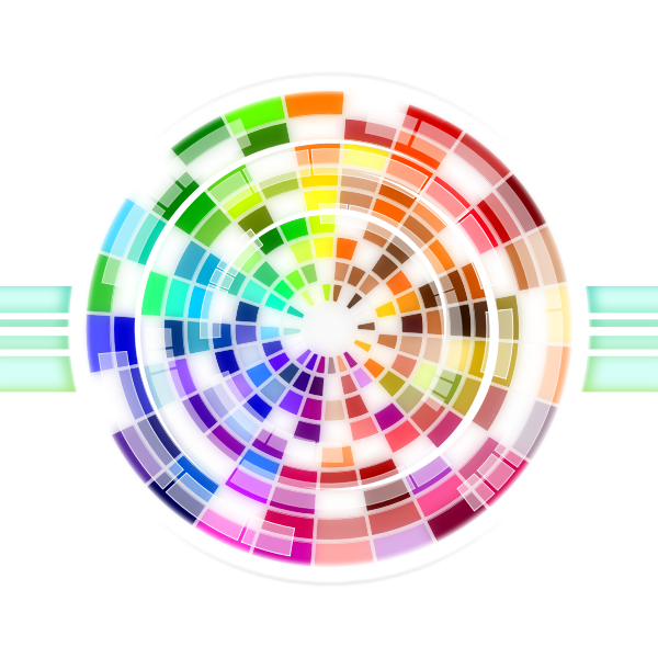 Multicolored Wheel Abstract Background