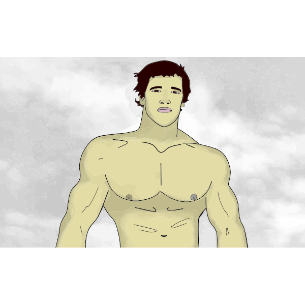 Muscular man vector image