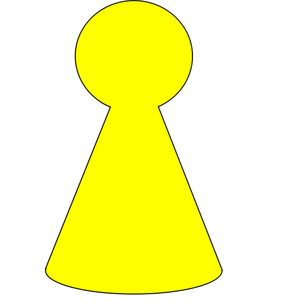 Yellow chess piece