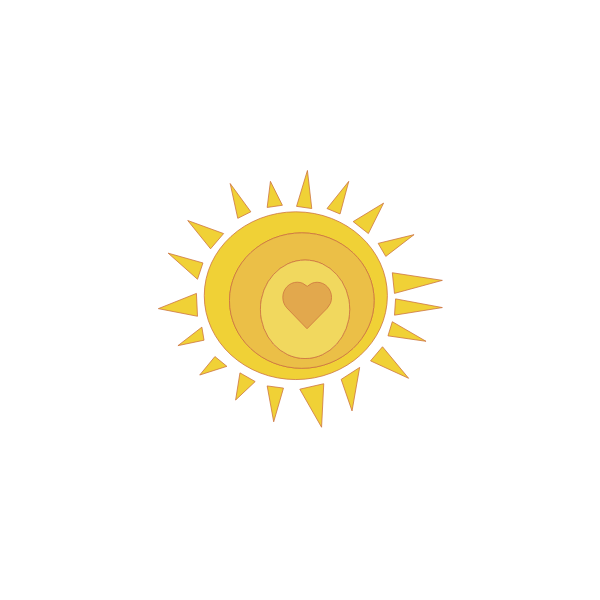 Love sunshine vector illustration