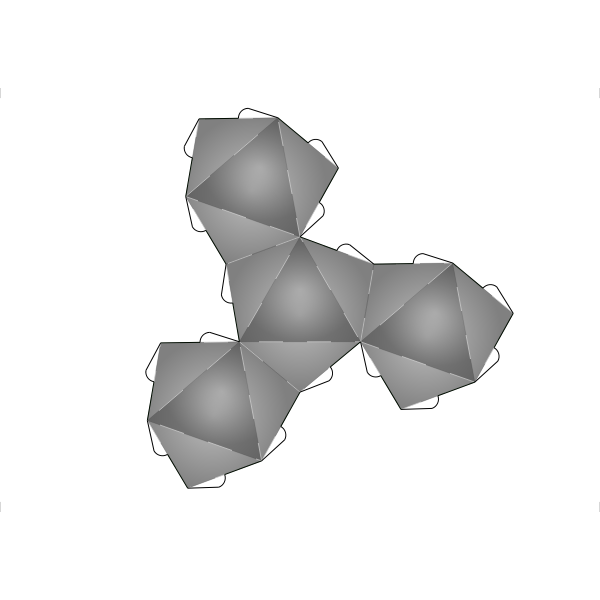 Net from tetrahedron to geodesic dome frequncy 2\n