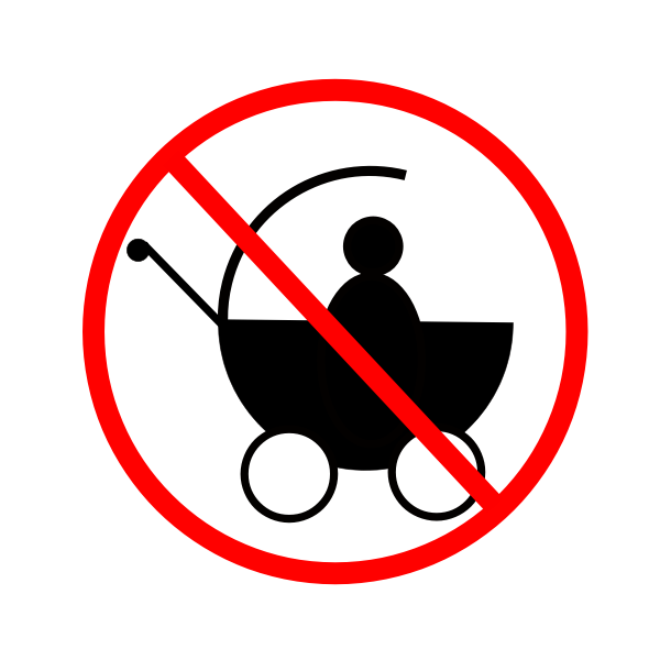 No baby carriage sign vector graphics