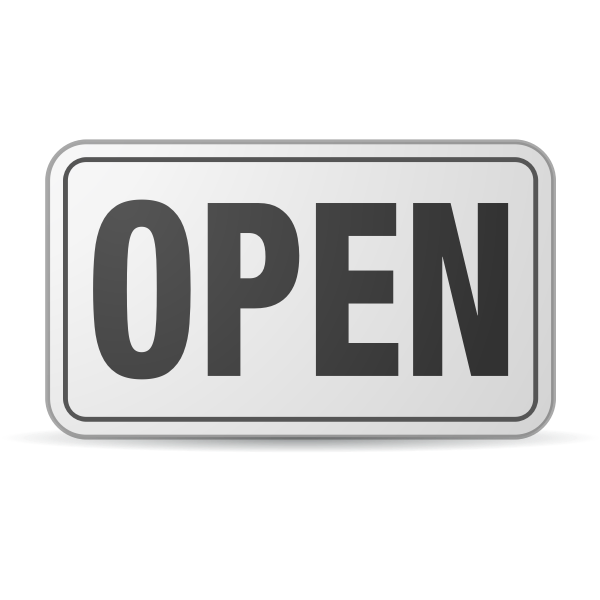 Open sign vector clip art