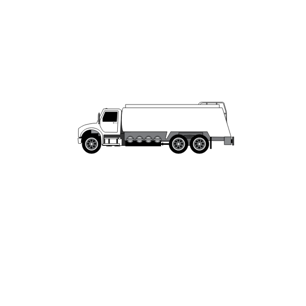 Oil tanker truck vector drawing