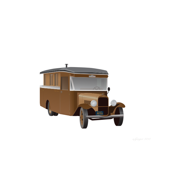 Old truck camper vector graphics