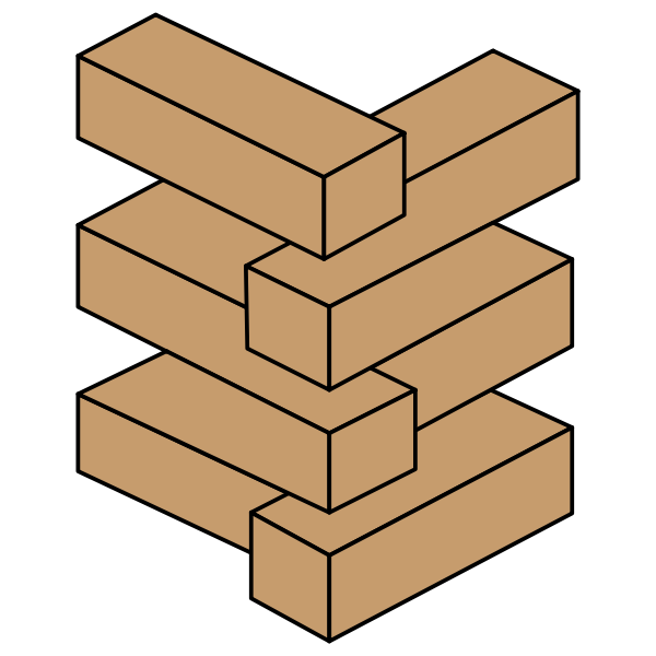 Vector illustration of stacked bricks