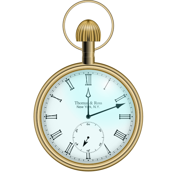 Classic Roman pocket watch vector image