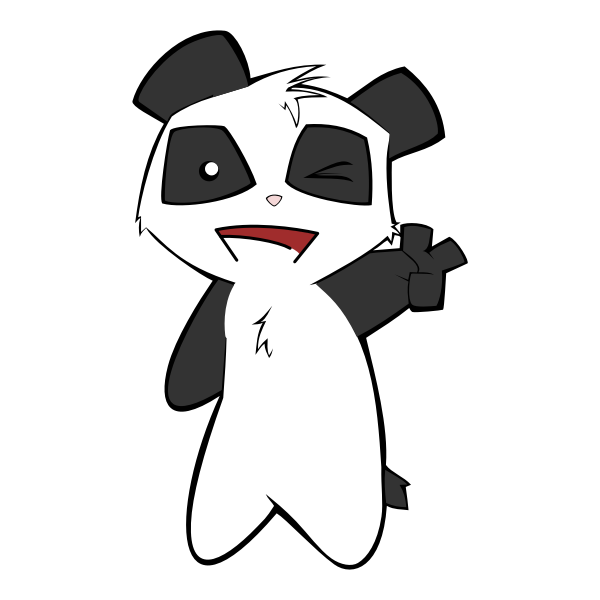 Cartoon panda vector image