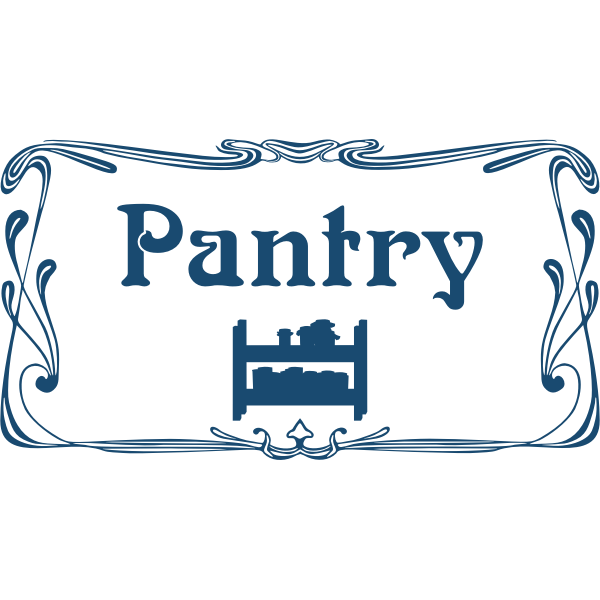 Pantry door sign