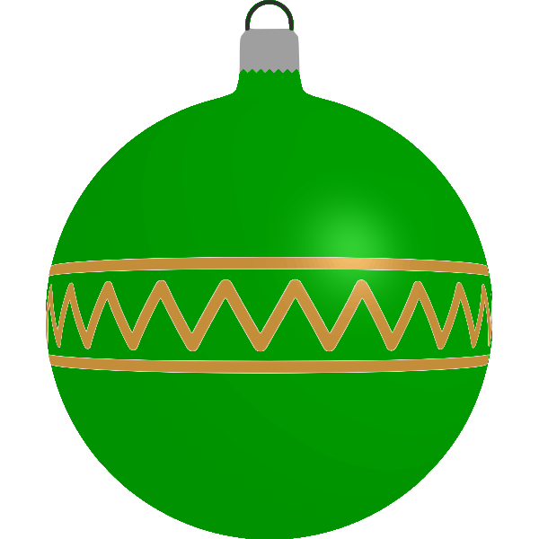 Patterned green bauble