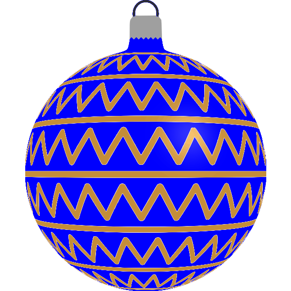 Blue and golden ball