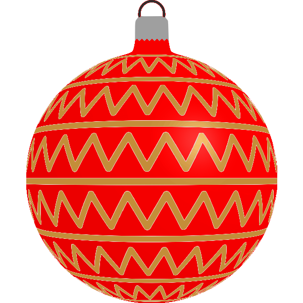 Red patterned bauble