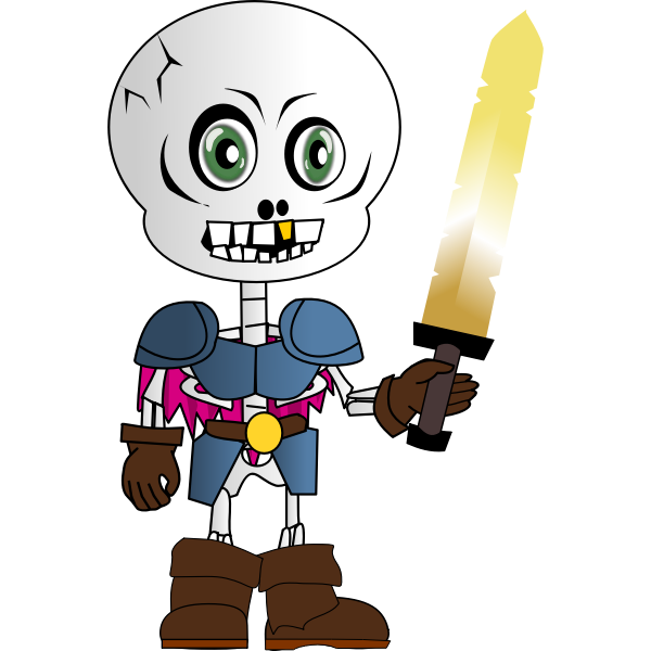 Skeleton Chibi Vector Image