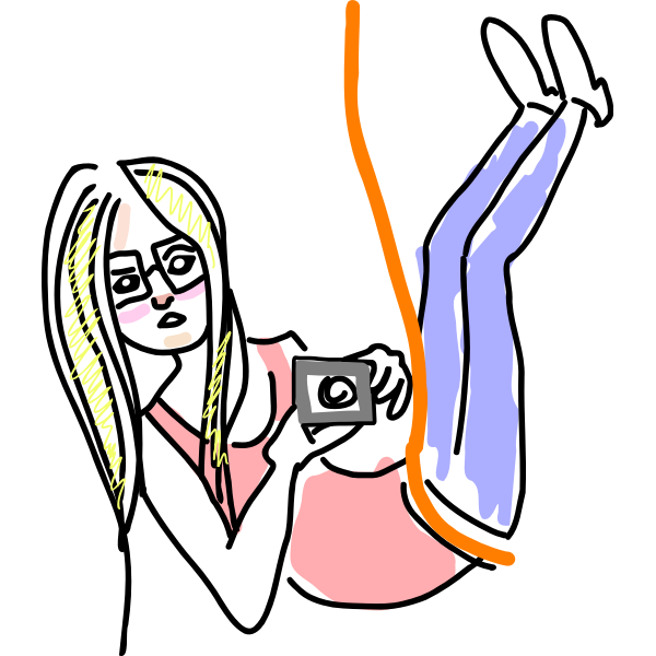 Girl photographer vector image