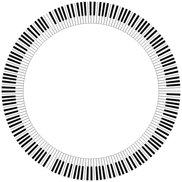 Piano Keys Circle Large