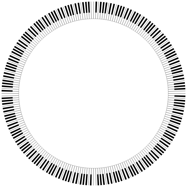 Piano Keys Circle Medium