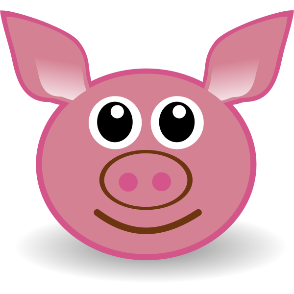 Pink pig vector graphics