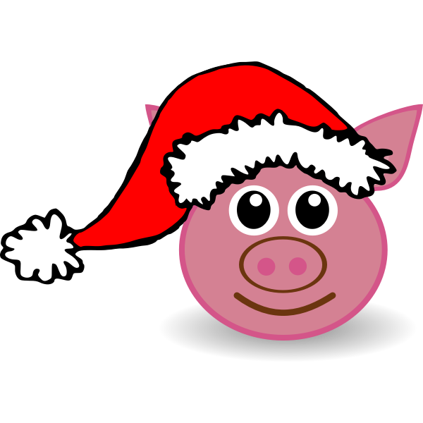 Funny piggy face vector image