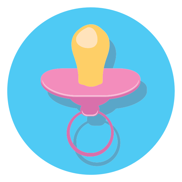 Pink Pacifier Icon