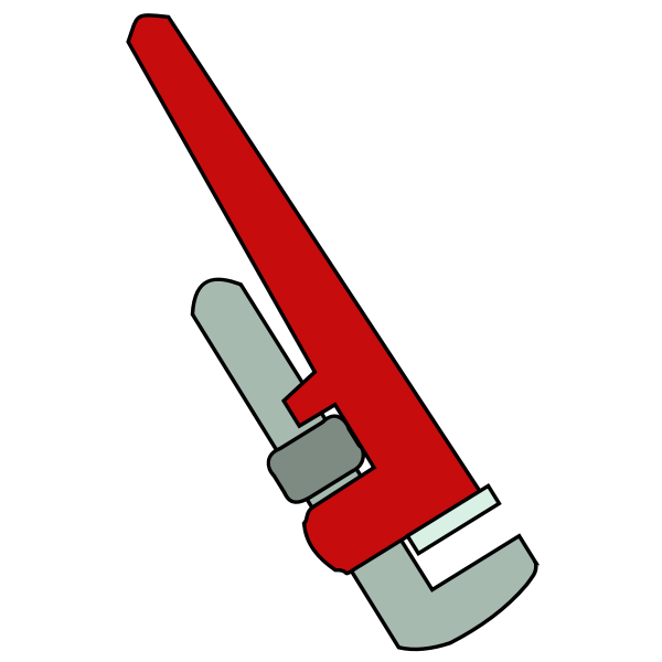 Pipe wrench vector illustration