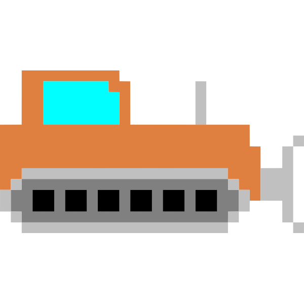 Pixel art bulldozer