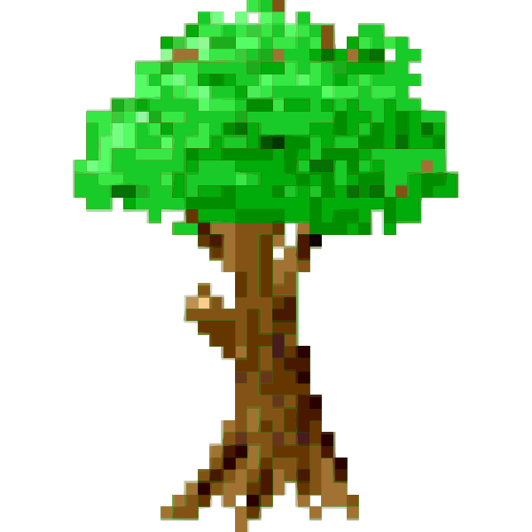 Pixel tree symbol