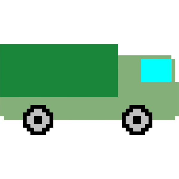 Pixel art truck