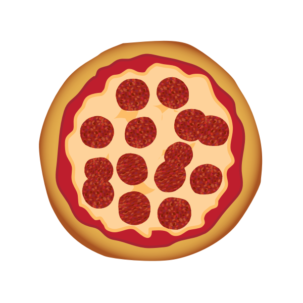 Pepperoni pizza vector illustration