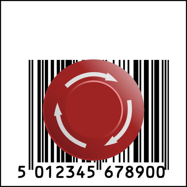 Barcode and push button