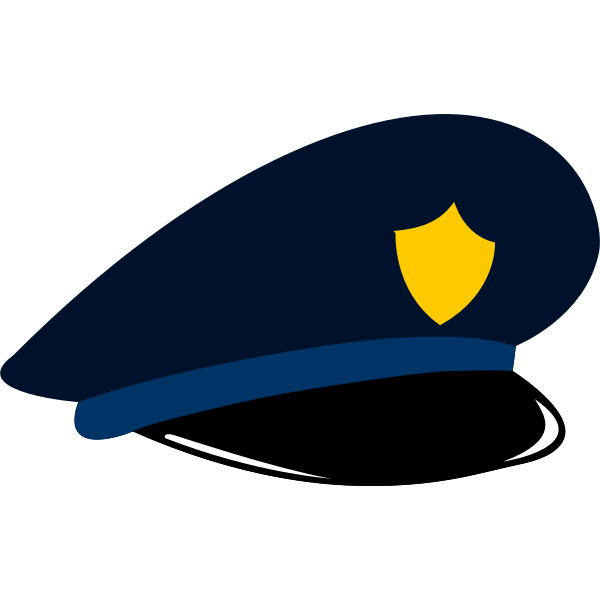 Police cap vector graphics