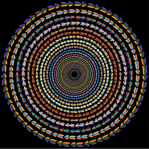 Polychromatic Colorful Direction Circle Vortex