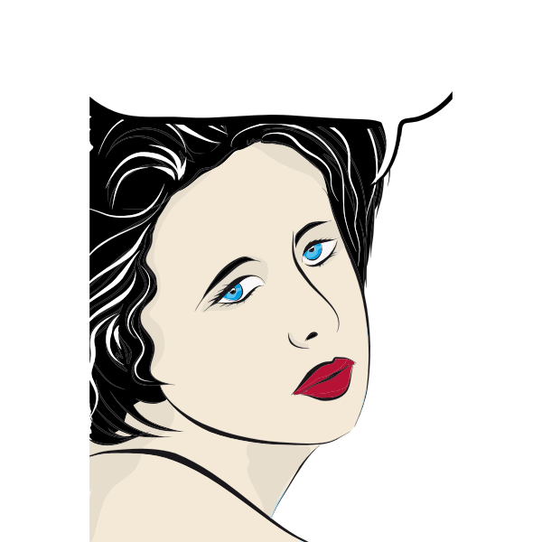 Pop art female illustration