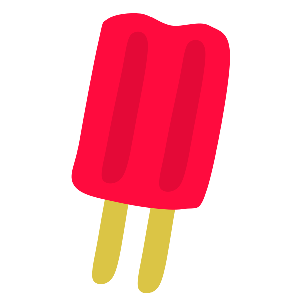 Red icecream on stick vector drawing