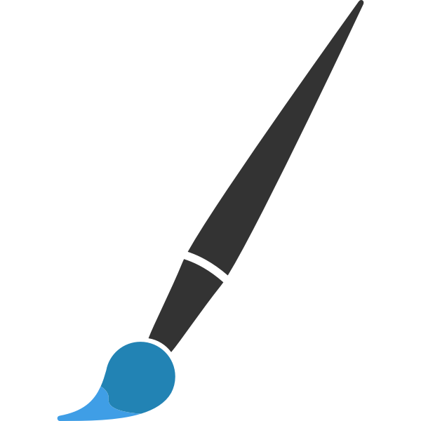 Minimalistic paint brush