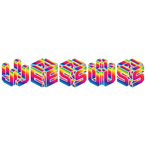 Prismatic 3D Isometric Jesus Typography No Background