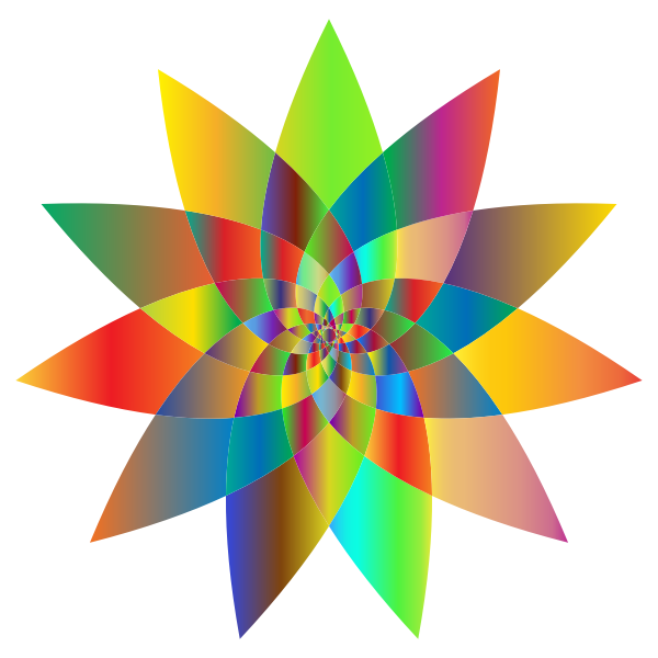 Prismatic Abstract Flower Line Art 2