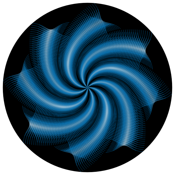 Prismatic Abstract Line Art Cyclone 3