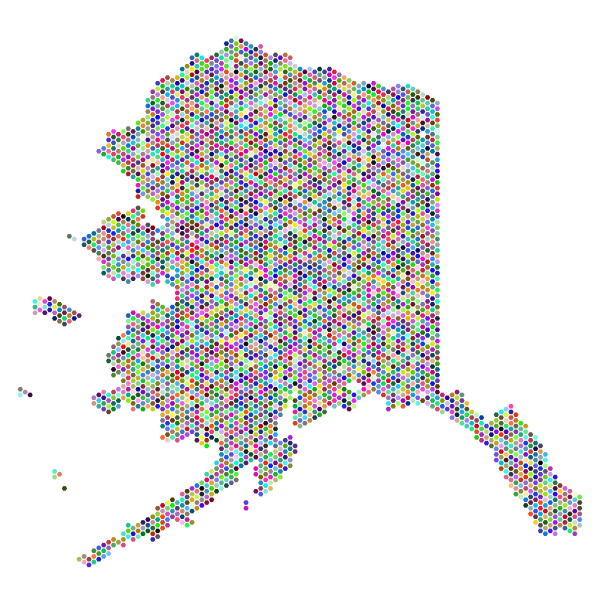 Prismatic Alaska Hexagonal Mosaic