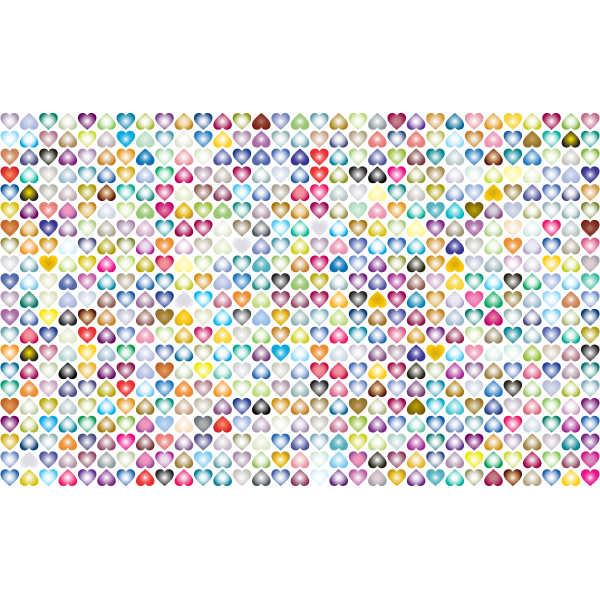 Prismatic Alternating Hearts Pattern Background 4 No Black Background