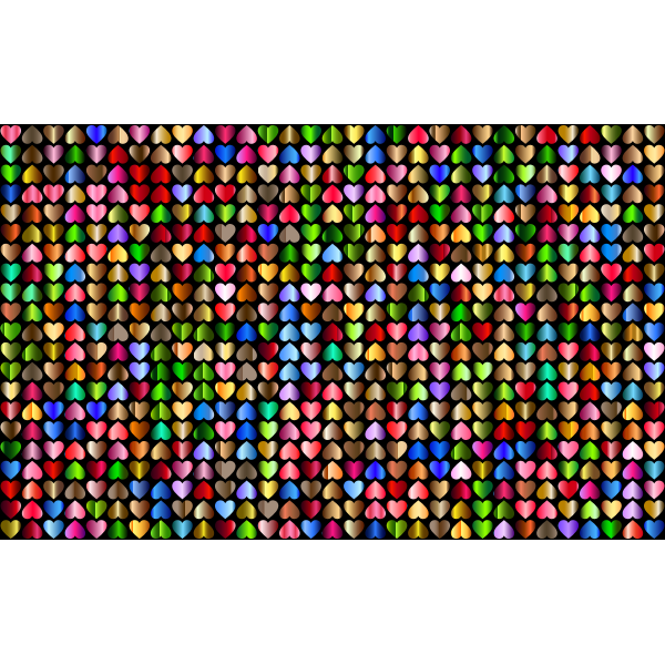 Prismatic Alternating Hearts Pattern Background 6