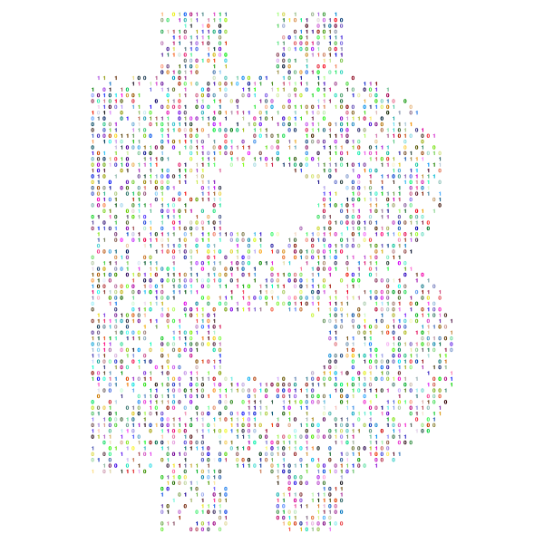 Prismatic Bitcoin Logo Binary