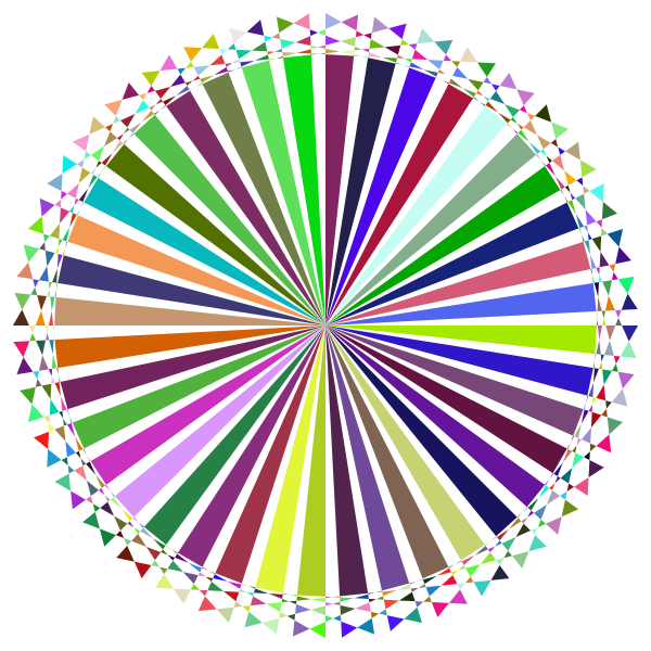 Prismatic Checkered Sunburst Mandala