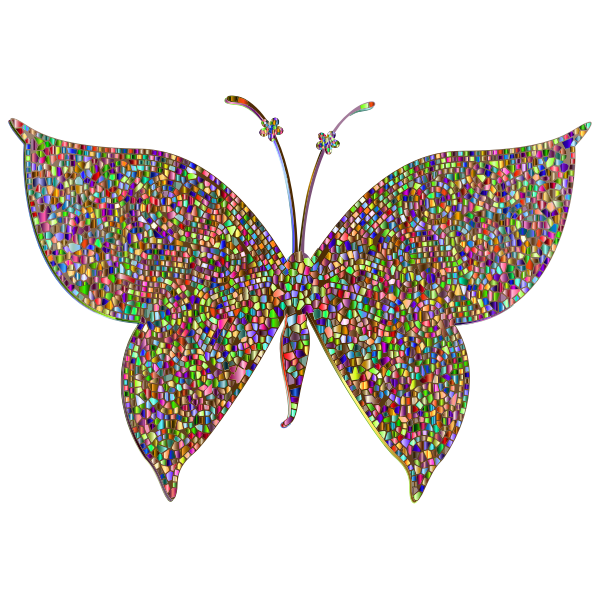 Prismatic Colorful Tiled Butterfly 4