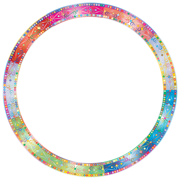 Prismatic Decorative Ornamental Round Frame 3