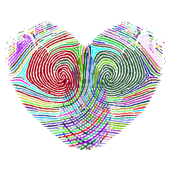 Prismatic Fingerprint Heart