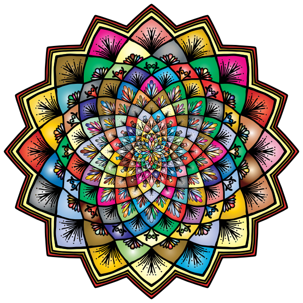 Prismatic Floral Mandala III 2