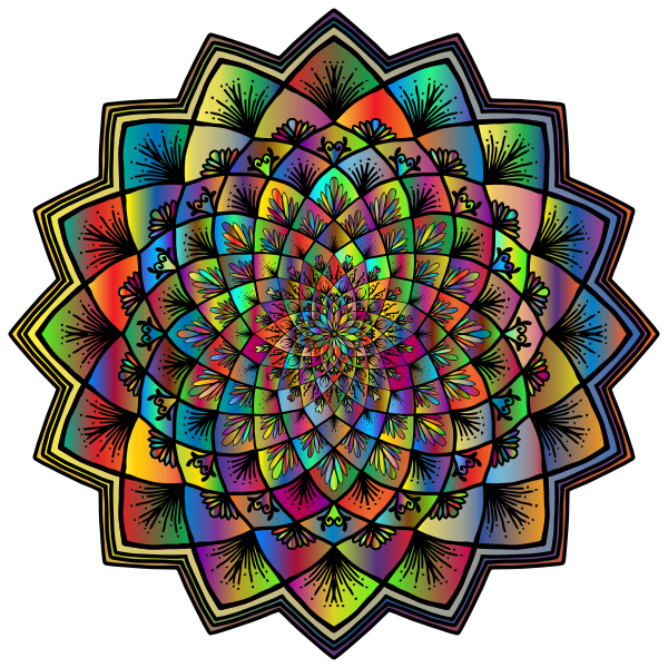 Prismatic Floral Mandala III 3