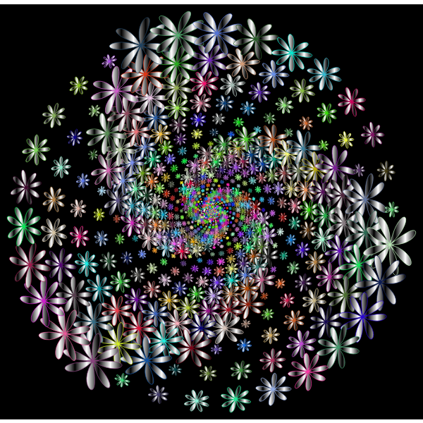 Prismatic Floral Vortex 9 With Background