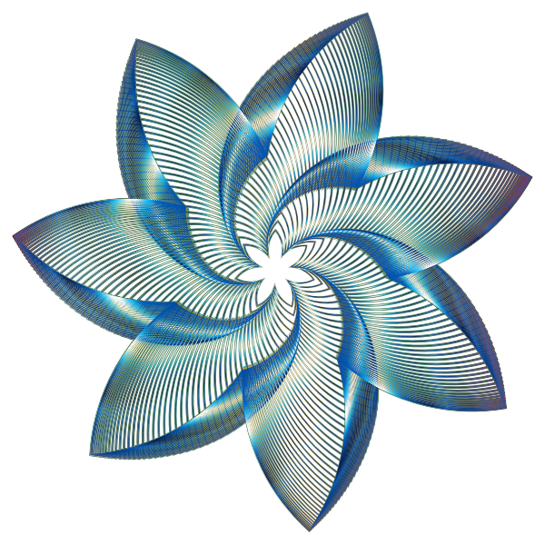 Prismatic Flower Line Art 8 No Background